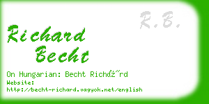 richard becht business card